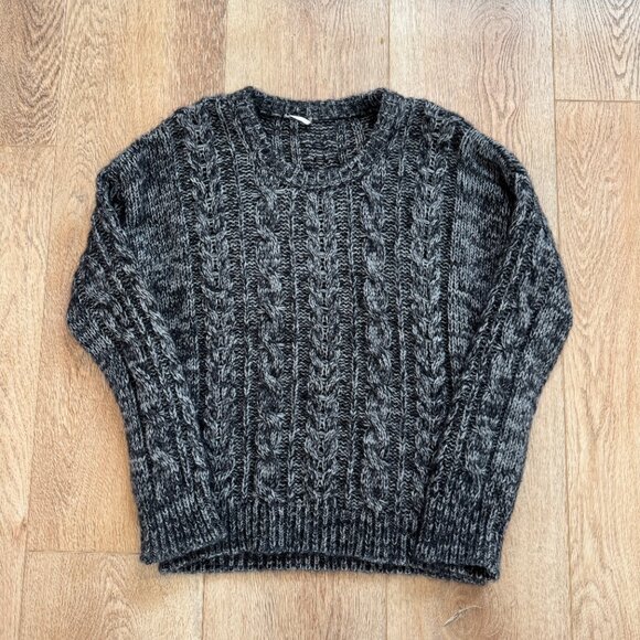 Vintage IRO Paris Mohair Wool Blend Sweater Made in Italy – Heathered Black Grey - Picture 2 of 11